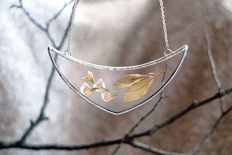 Artist Preserves The Beauty Of Nature In Pressed Glass Pendants