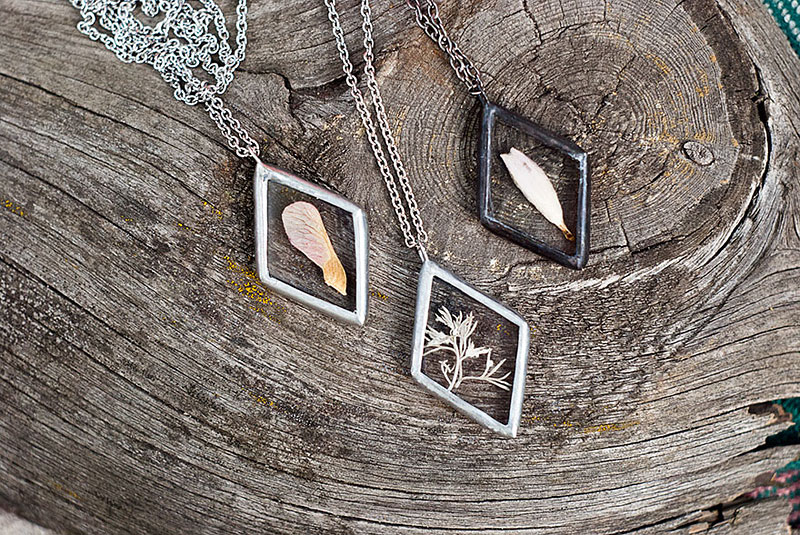 Artist Preserves The Beauty Of Nature In Pressed Glass Pendants