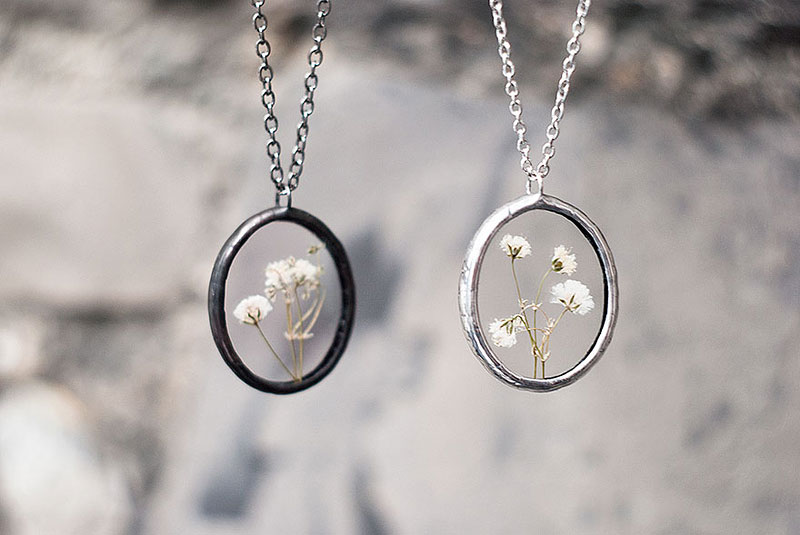 Artist Preserves The Beauty Of Nature In Pressed Glass Pendants