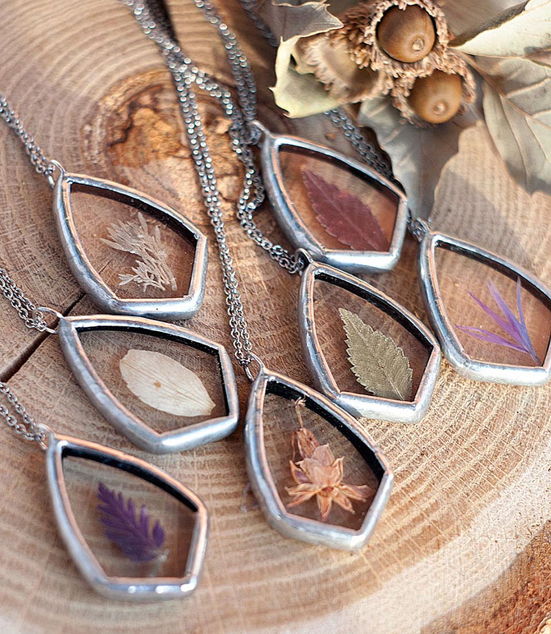 Artist Preserves The Beauty Of Nature In Pressed Glass Pendants