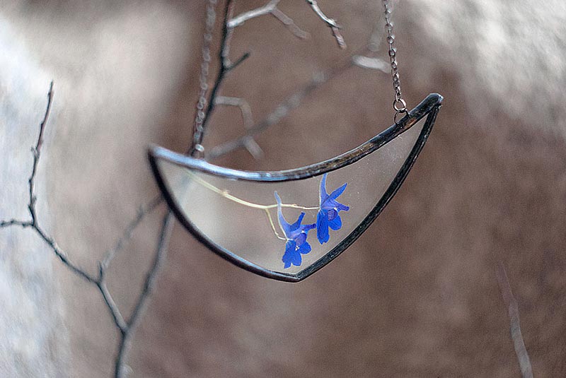 Artist Preserves The Beauty Of Nature In Pressed Glass Pendants