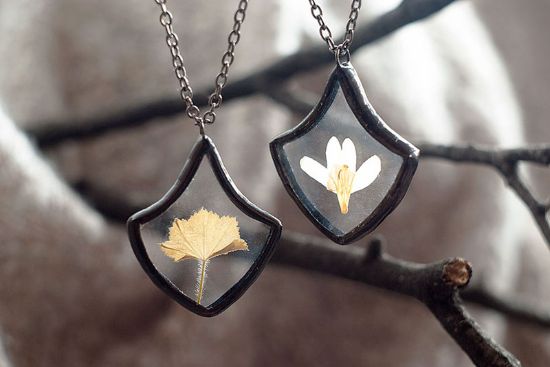 Artist Preserves The Beauty Of Nature In Pressed Glass Pendants