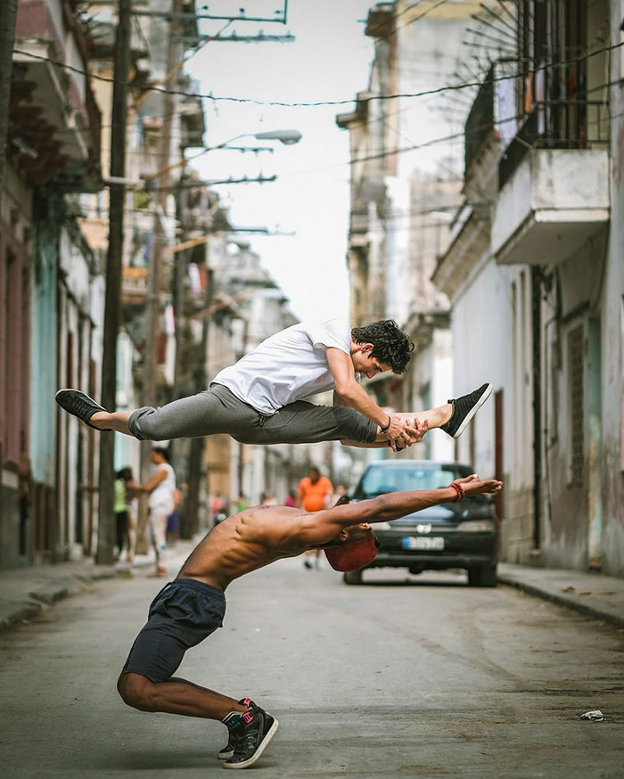 Ballet Dancers On The Streets Of Cuba