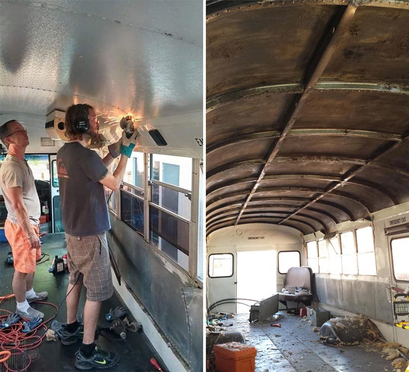 Dad And Son Convert Old School Bus Into A Tiny Dream Home