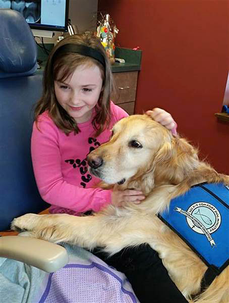 JoJo The Dog Comforts Kids At Dentist