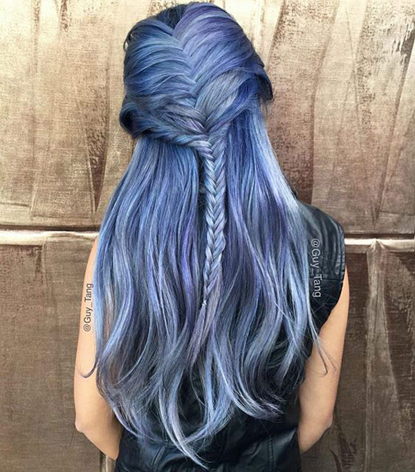 Latest Hair Color Trend- Denim Hair