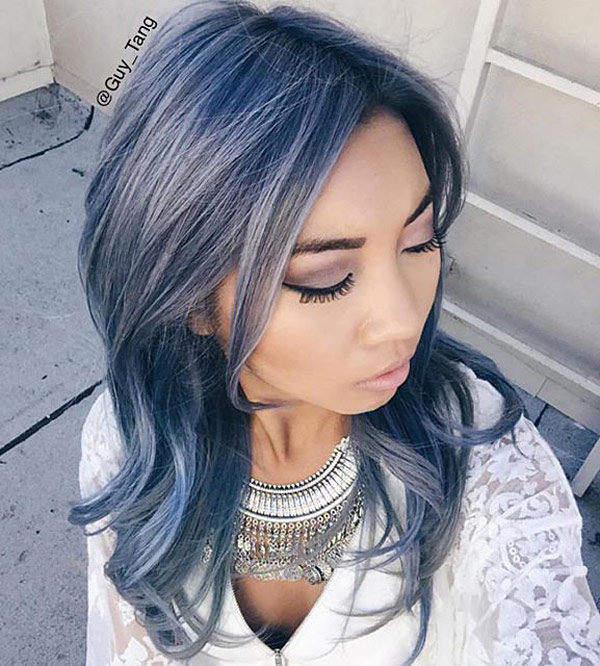 Latest Hair Color Trend- Denim Hair