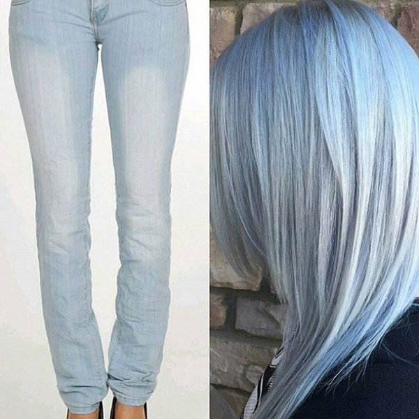 Latest Hair Color Trend- Denim Hair