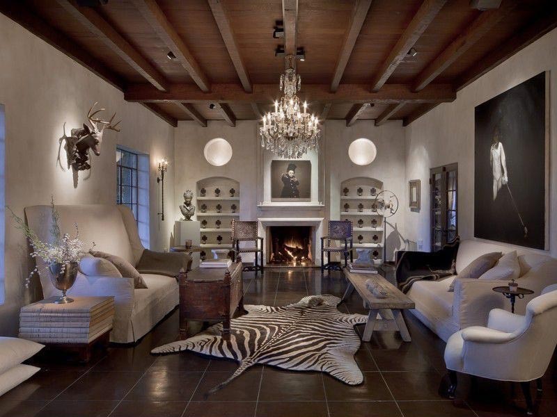 Living Room Designs With Exposed Beams (11)