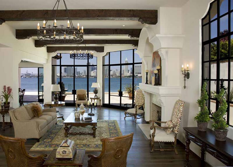 Living Room Designs With Exposed Beams (7)