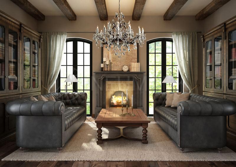 Living Room Designs With Exposed Beams (8)