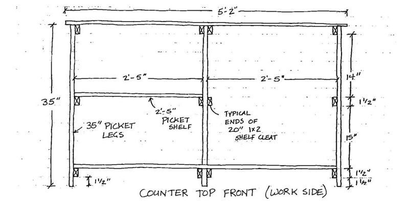 DIY – Fence Picket Outdoor Bar / Countertop