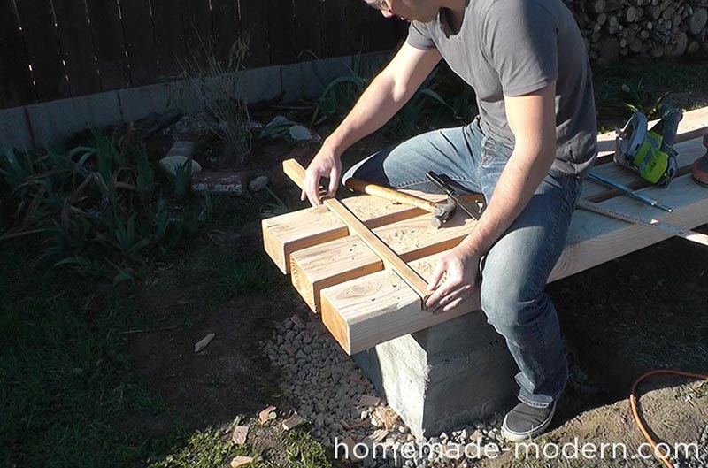 DIY Outdoor Concrete Bench