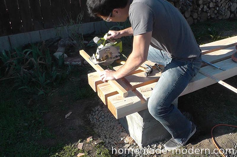 DIY Outdoor Concrete Bench