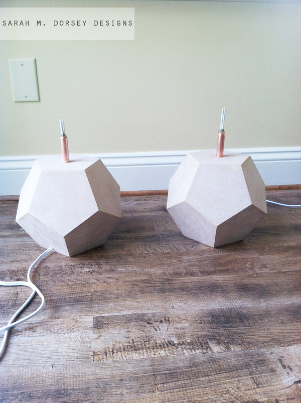 DIY - Gold Geometric Lamp