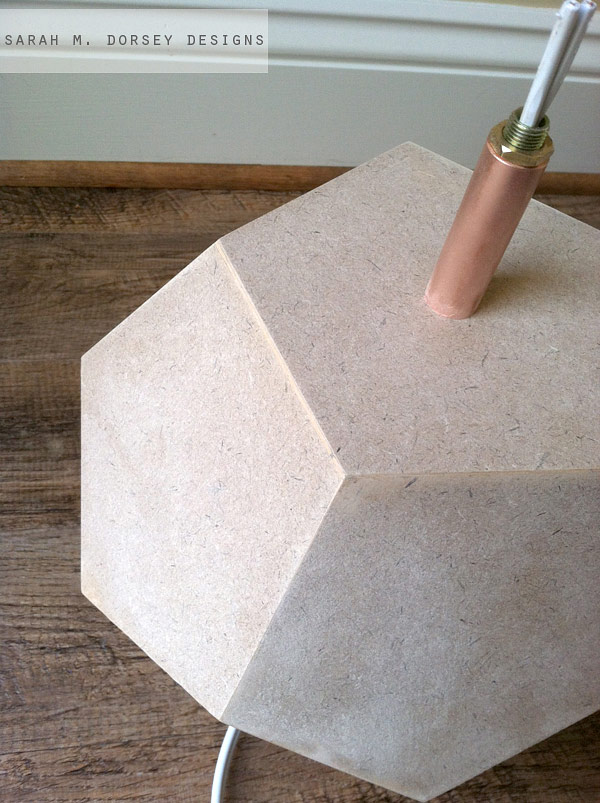 DIY - Gold Geometric Lamp