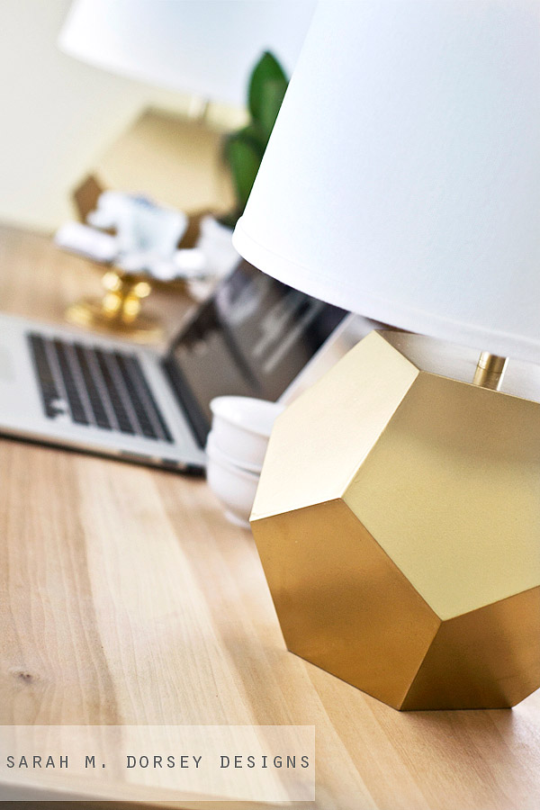 DIY - Gold Geometric Lamp