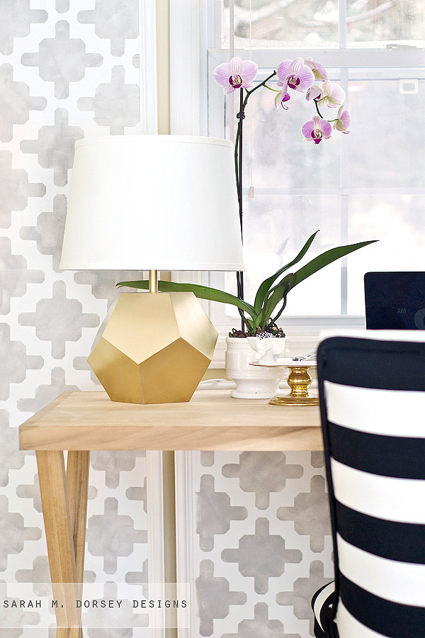 DIY - Gold Geometric Lamp