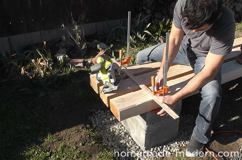 DIY Outdoor Concrete Bench