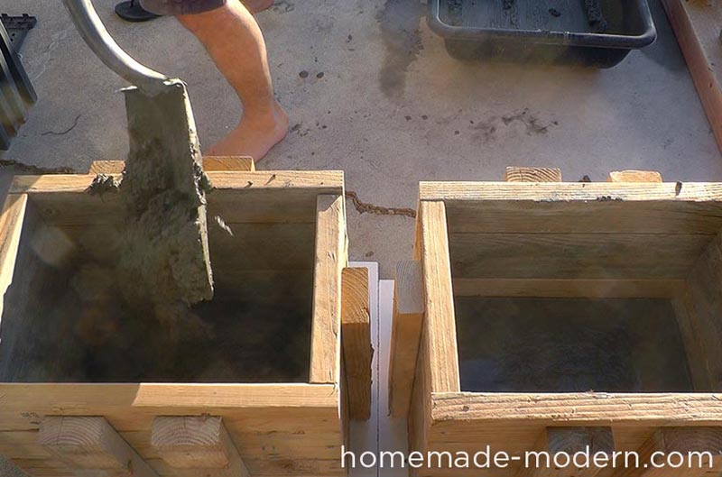 DIY Outdoor Concrete Bench