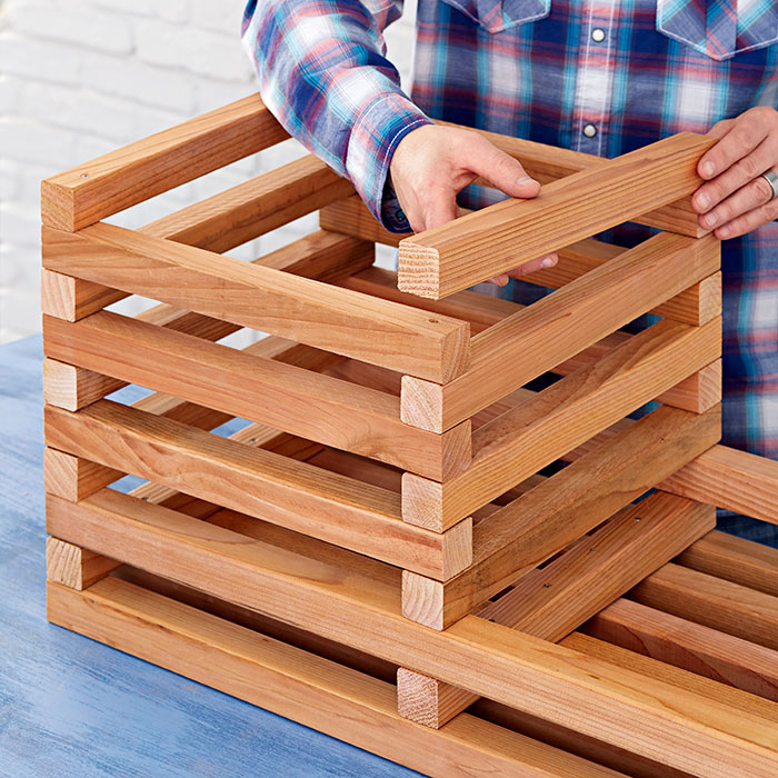 DIY Box Crib-Style Outdoor Bench and Planter
