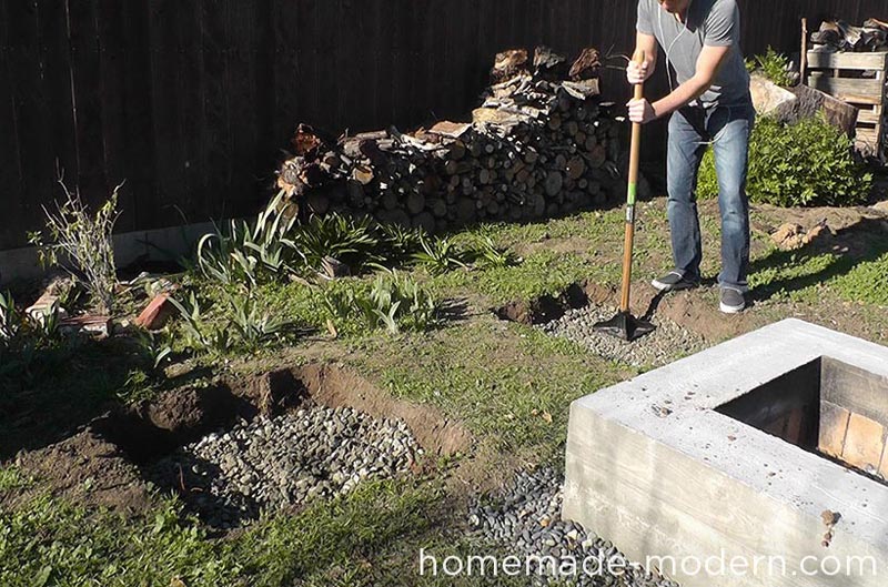 DIY Outdoor Concrete Bench