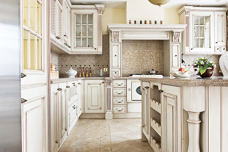 Kitchen Ideas - Antique White Kitchen Cabinets