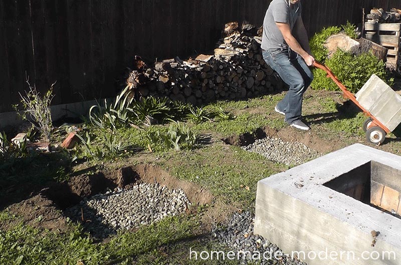 DIY Outdoor Concrete Bench