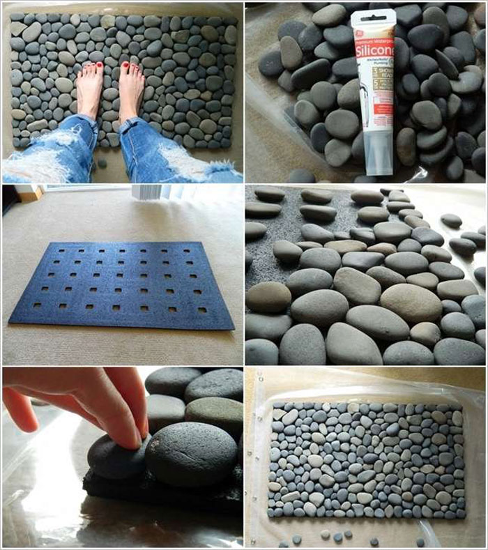 DIY River Stone Doormat