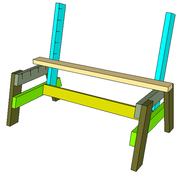 DIY - Sturdy 2×4 Sitting Bench And Side Table