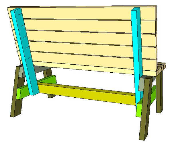 DIY - Sturdy 2×4 Sitting Bench And Side Table