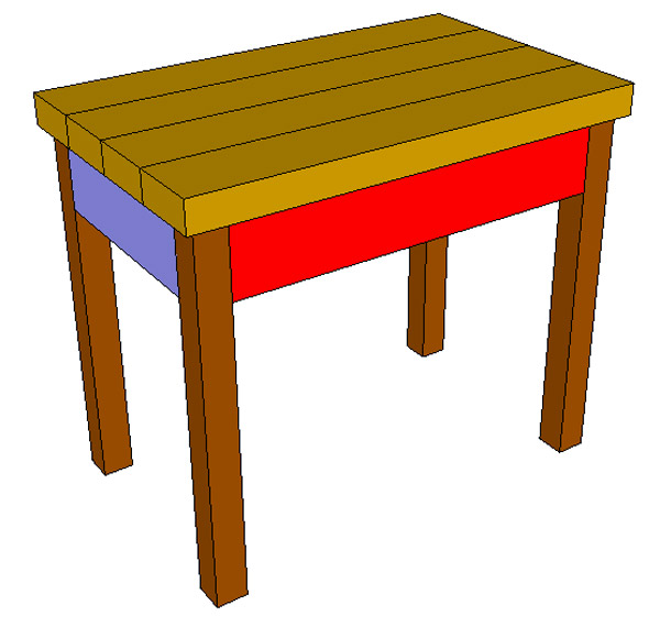 DIY - Sturdy 2×4 Sitting Bench And Side Table
