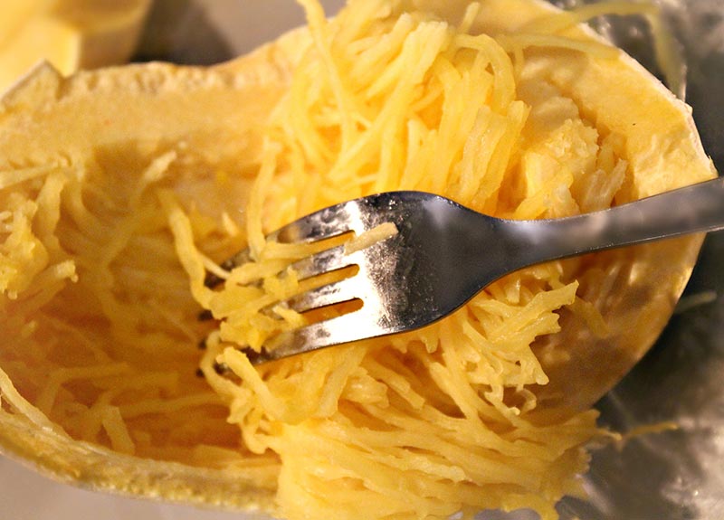 Cheesy Spaghetti Squash with Raisins Recipe