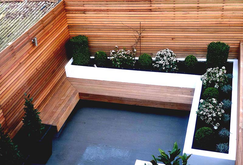 Landscape Design Ideas with Modern Seating Area