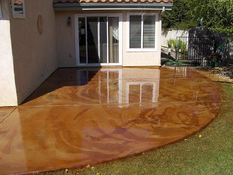 DIY- Staining Concrete Slabs 