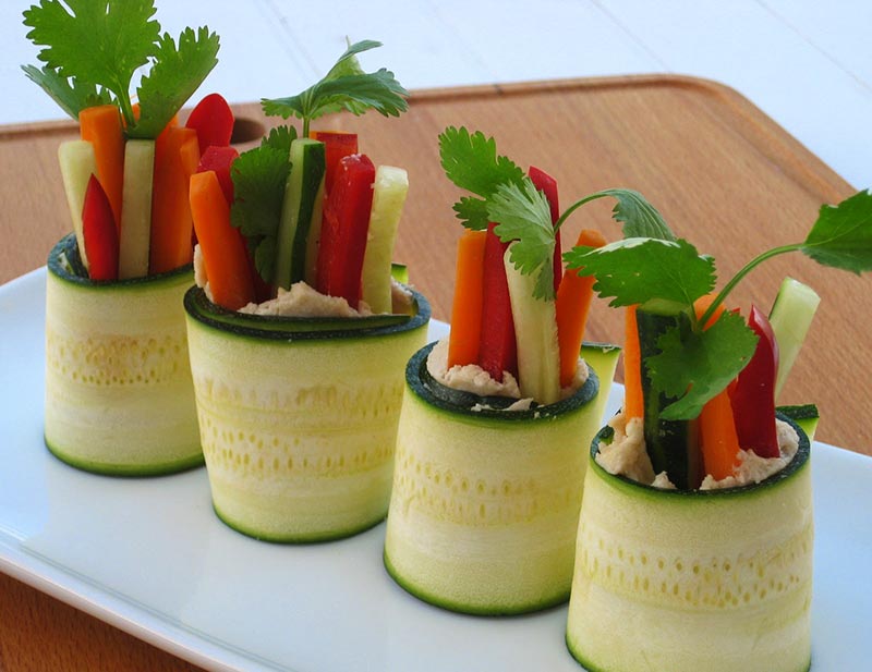 Raw Zucchini Sushi Rolls Recipe