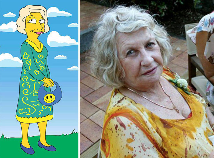 Artist transforms real-life photos into Simpsons caricatures