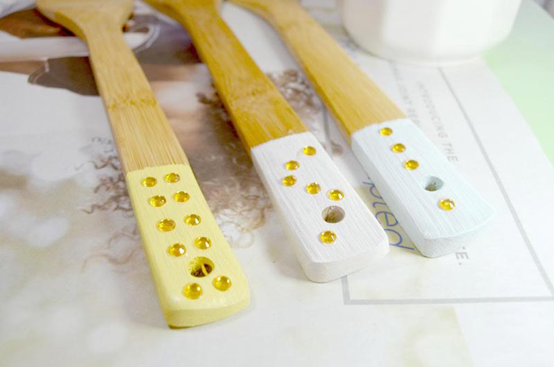 Easy DIY - Dipped & Embellished Wooden Utensils