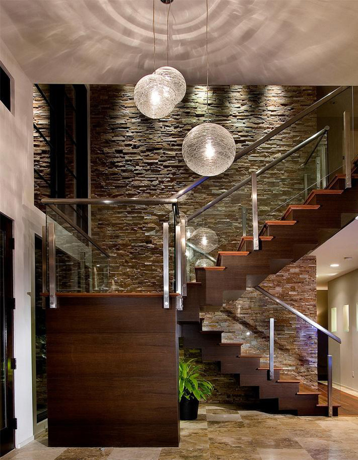 Stone Wall Home Design Ideas