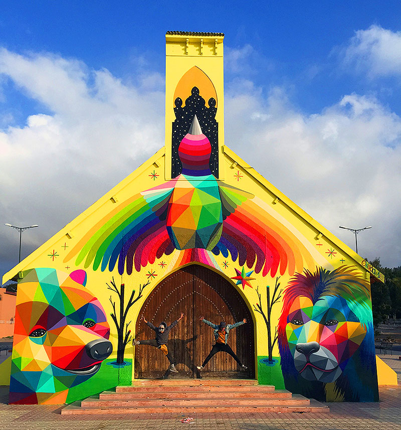 Abandoned Church Transformed With Colorful Graffiti In Morocco 4