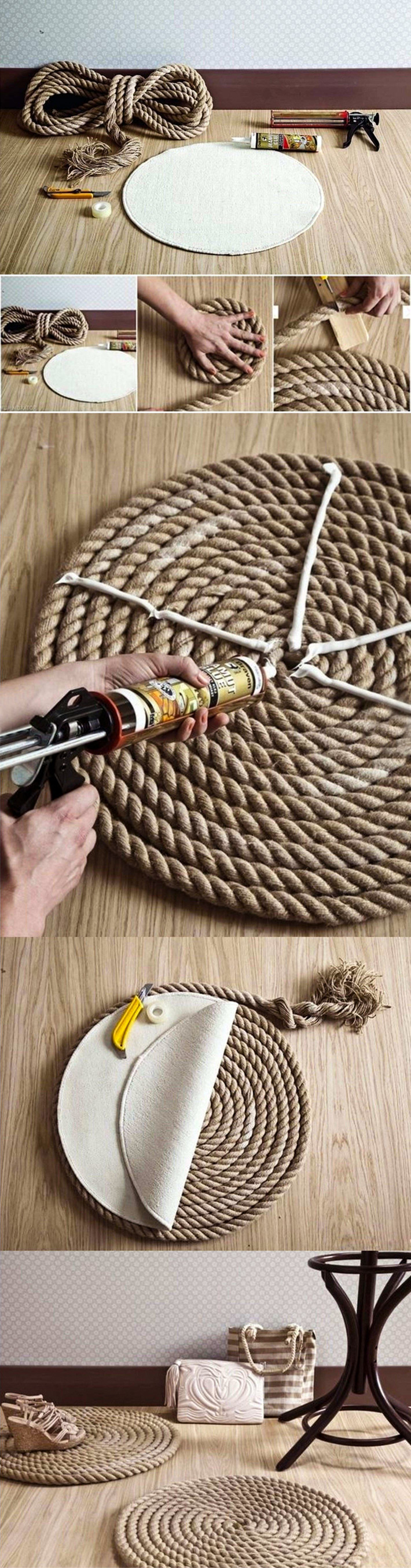 DIY Simple Rope Rug Tutorial