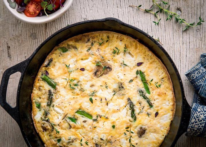 Mushroom-Asparagus Frittata