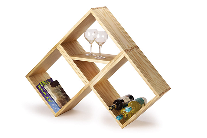 Easy DIY Bookshelf & Wine Rack