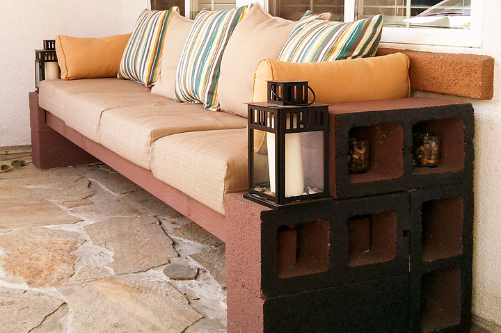 Easy DIY Cinder Block Bench