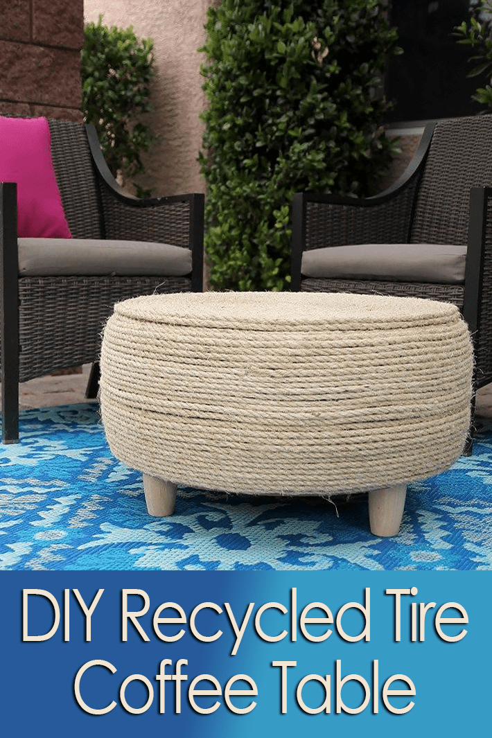 DIY Recycled Tire Coffee Table