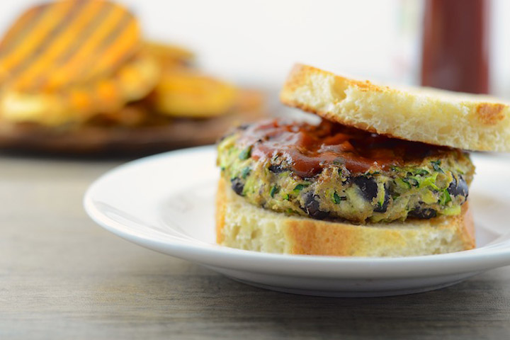 Zucchini and Black Bean Vegan Veggie Burgers