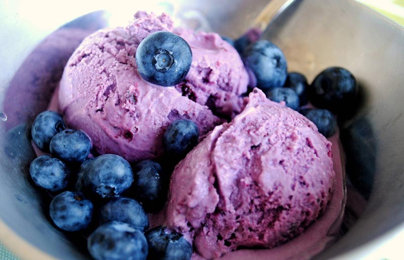 5 Minute Blueberry Banana Ice Cream