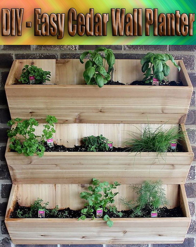 DIY - Easy Cedar Wall Planter