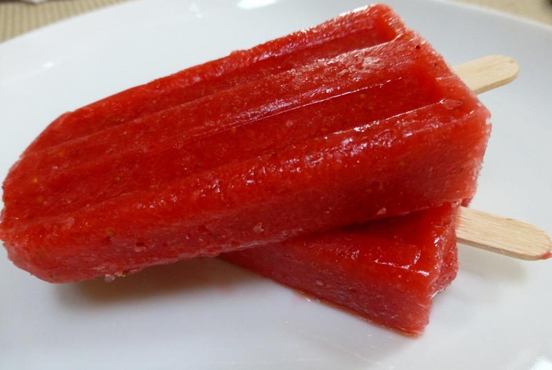 Healthy Strawberry Popsicle