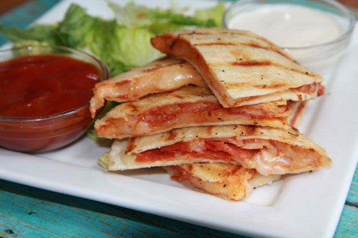 Pepperoni Pizza Quesadillas